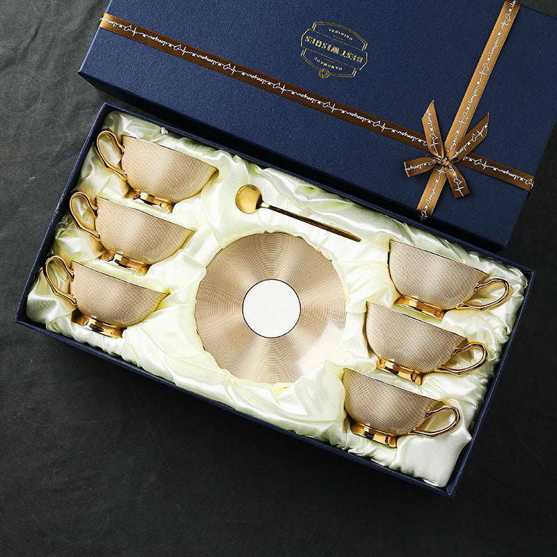 Style Ceramic Cup & Saucer Set – Elegant Gift Box Drinkware