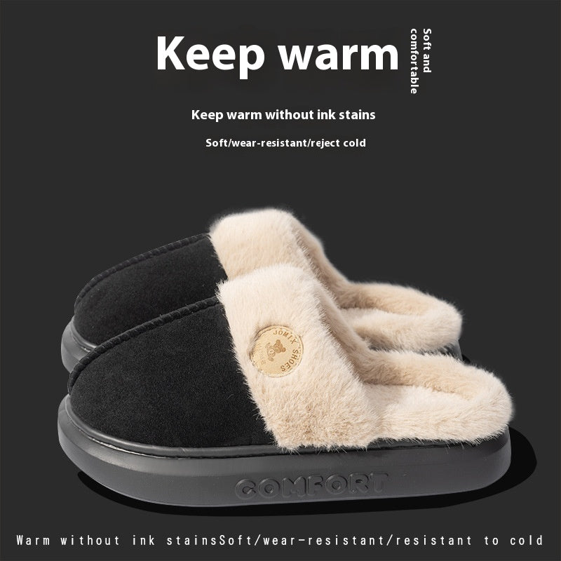 Plush Winter Slippers for Women – Warm Non-Slip Indoor Fleece Home Shoes
