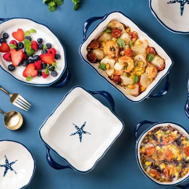 Japanese-Style Bone Porcelain  –  Special Baking Pan