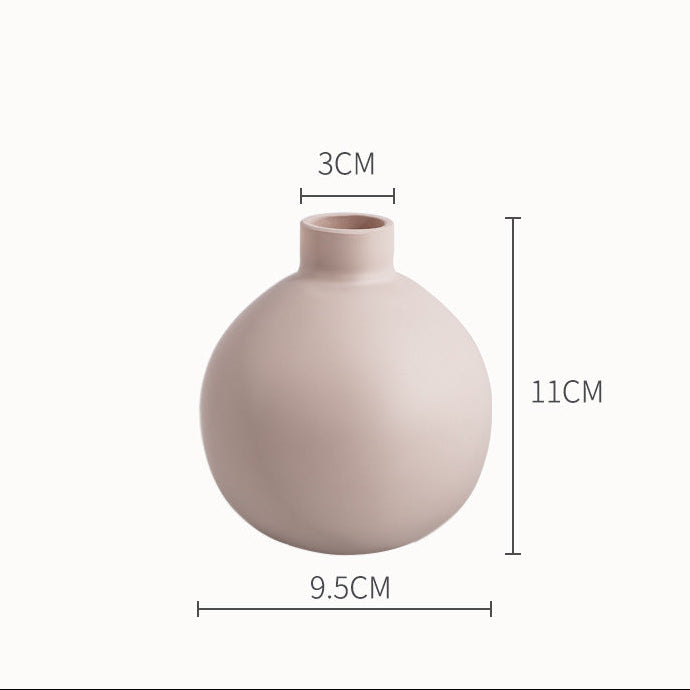 Morandi Glass Ceramic Vase – Elegant Hydroponics Decoration for Home