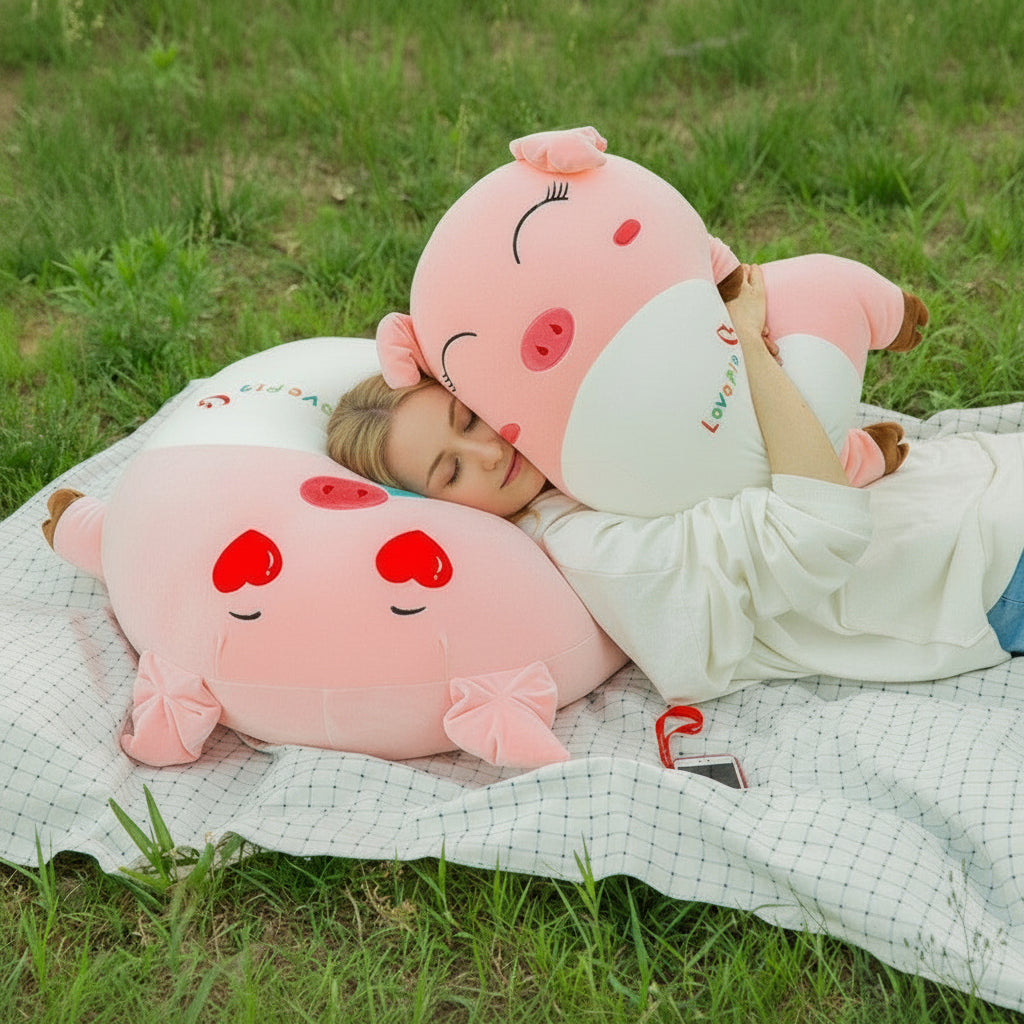 Cute Plush Pig Doll – Soft Short Plush Animal Toy Filled with Down Cotton