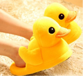 Winter Women Warm Indoor Slippers Ladies Fashion Cute Yellow Duck Shoes Women's Soft Short Furry Plush Home Floor Slipper