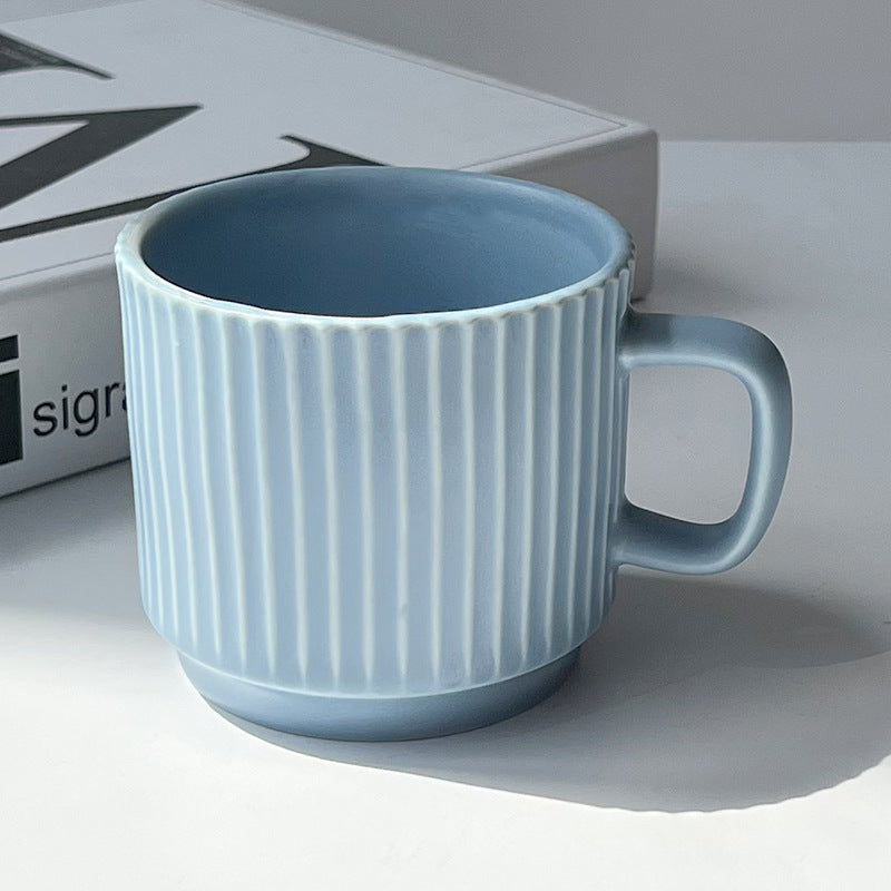 Modern Minimalist Ceramic Mug – 260ml Plain Coffee & Tea Cup