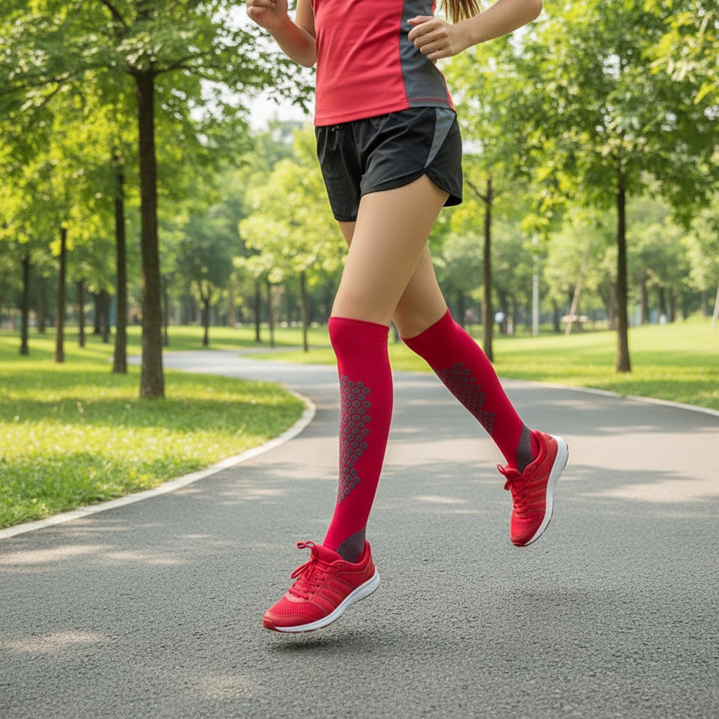 Sports Pressure Socks – Women’s Professional Compression Calf Socks for Running, Training & All-Season Performance