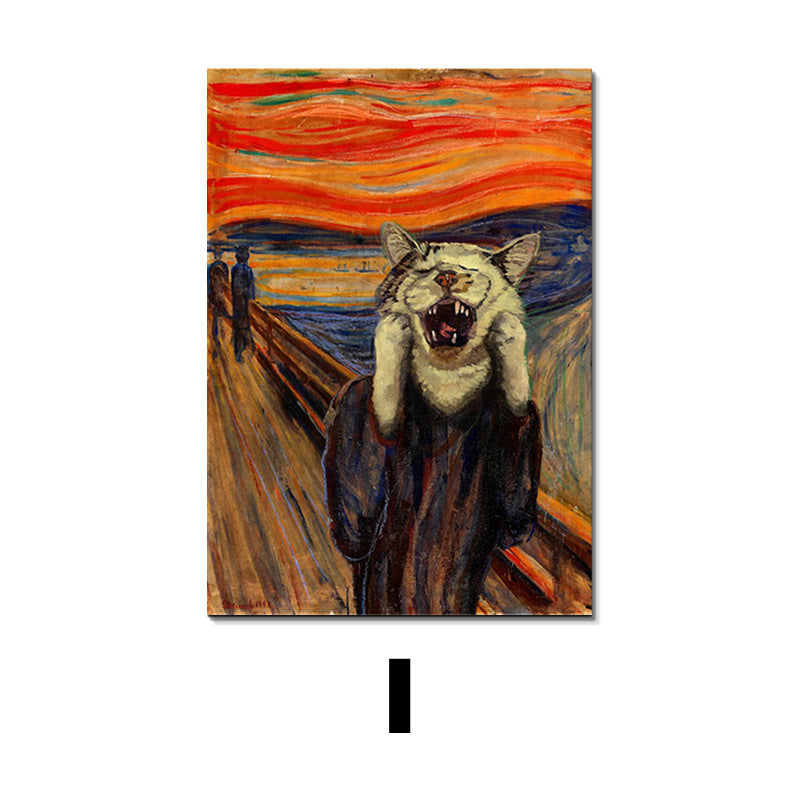 Entrance High-Grade Canvas Hanging Painting – Modern Solid Wood Wall Art