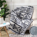 Geometric Cotton Blanket Throw – Soft & Breathable Comforter