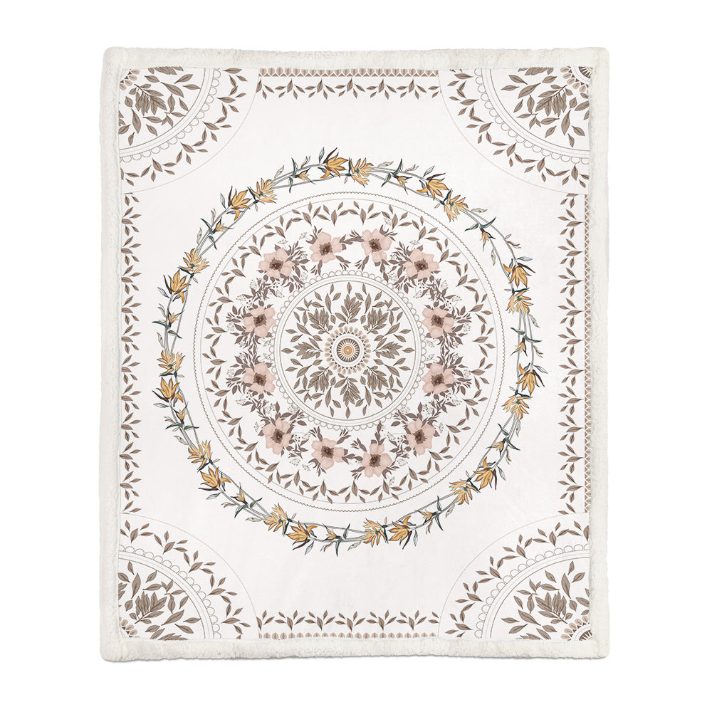 Flannel Flower Blanket – Soft Air Conditioning & Napping Throw