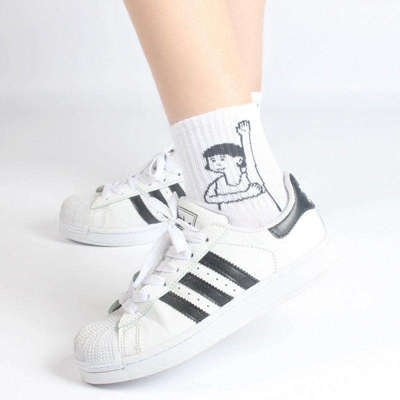 Harajuku Cute Emoji Socks for Women – Cartoon Cotton Short Socks | Fashion, Hipster, Creative & Comfortable