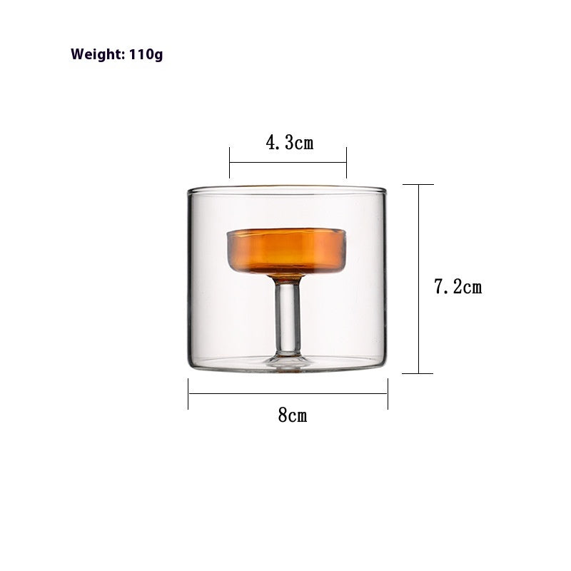 Handmade Brown Glass Candlestick – Elegant Candle Holder Decor