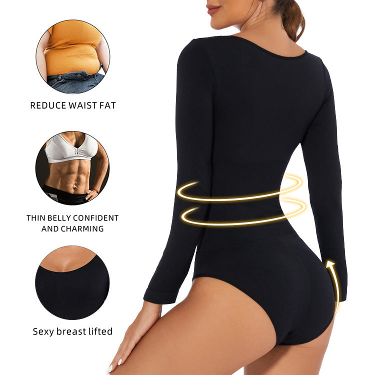 Cinta Modeladora Mentyclothing Control Hip Lift – Corset de manga comprida para mulher para levantar o rabo e dar suporte abdominal.