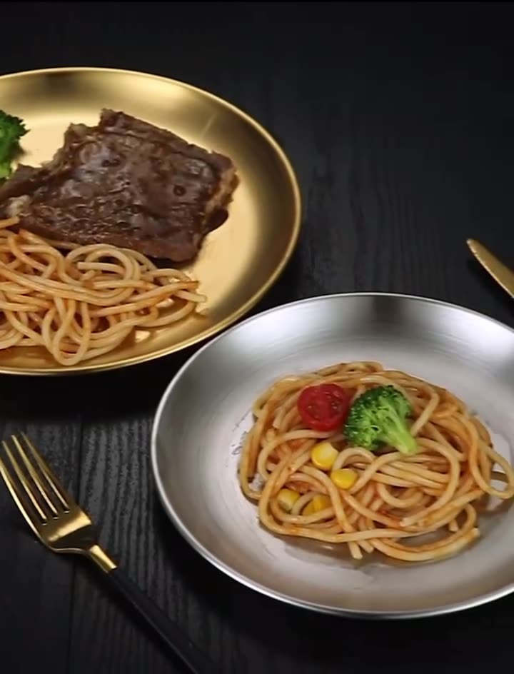 Stainless Steel Round Barbecue Plate – Durable, Easy-to-Clean, Multi-Purpose Tableware