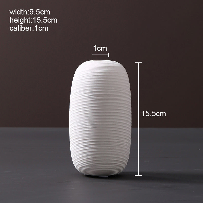 Nordic Ceramic Vase – Scandinavian Modern Home Decoration