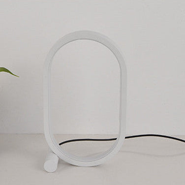 Modern Touch-Control Oval LED Night Lamp – Dimmable, USB-Powered, Minimalist Iron Body Light