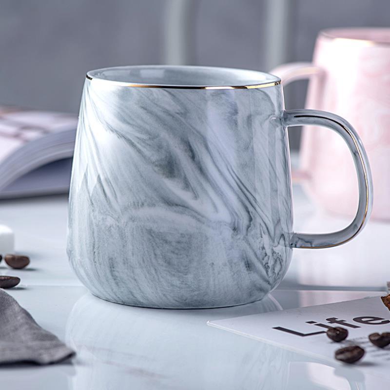Couple Mug Set – Ceramic Marble Pattern Coffee & Tea Cups