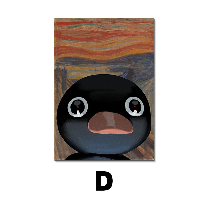 Entrance High-Grade Canvas Hanging Painting – Modern Solid Wood Wall Art