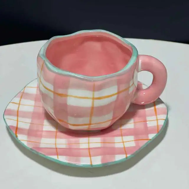 Hand-Painted Blue Sky Coffee Mug – Handmade Ceramic Tea Cup Set