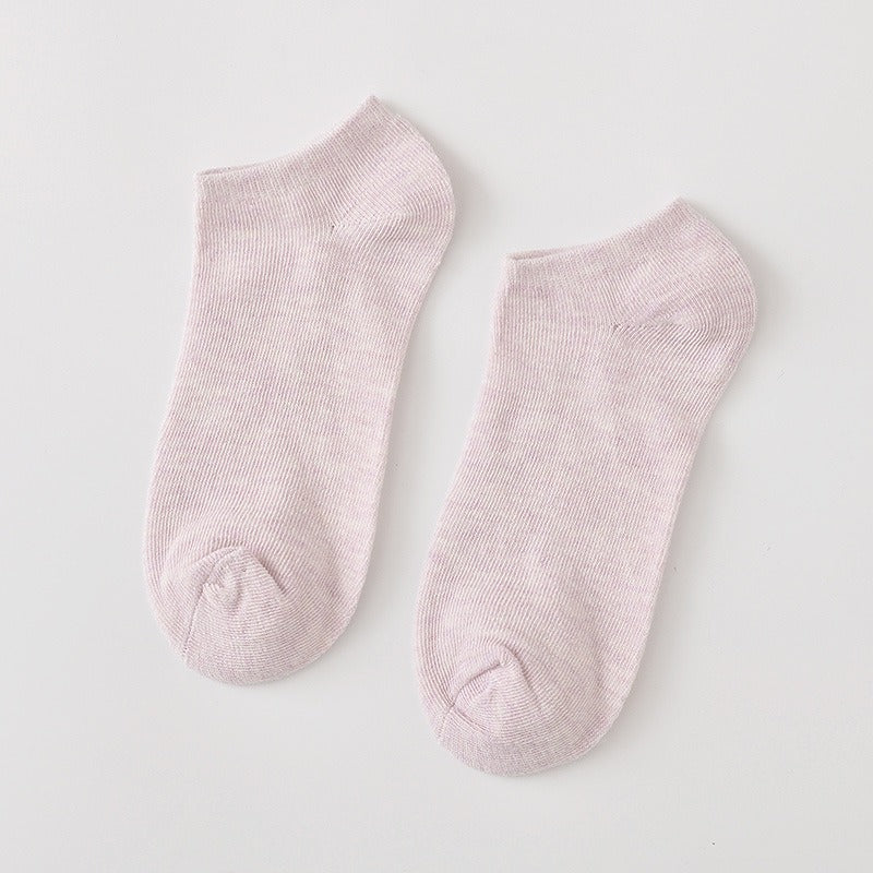 Women's Breathable Cotton Casual Ankle Socks – Multicolor, Sweat-Absorbing, Soft & Durable