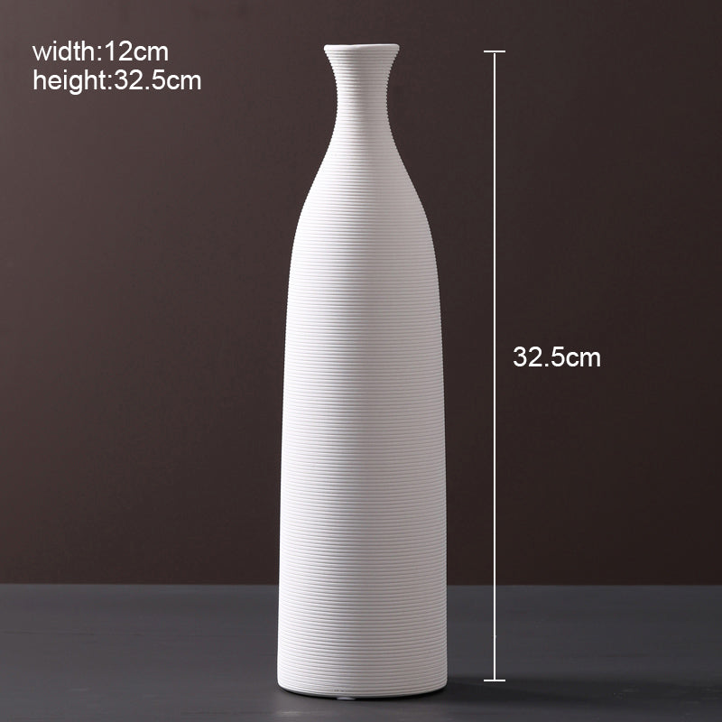 Nordic Ceramic Vase – Scandinavian Modern Home Decoration