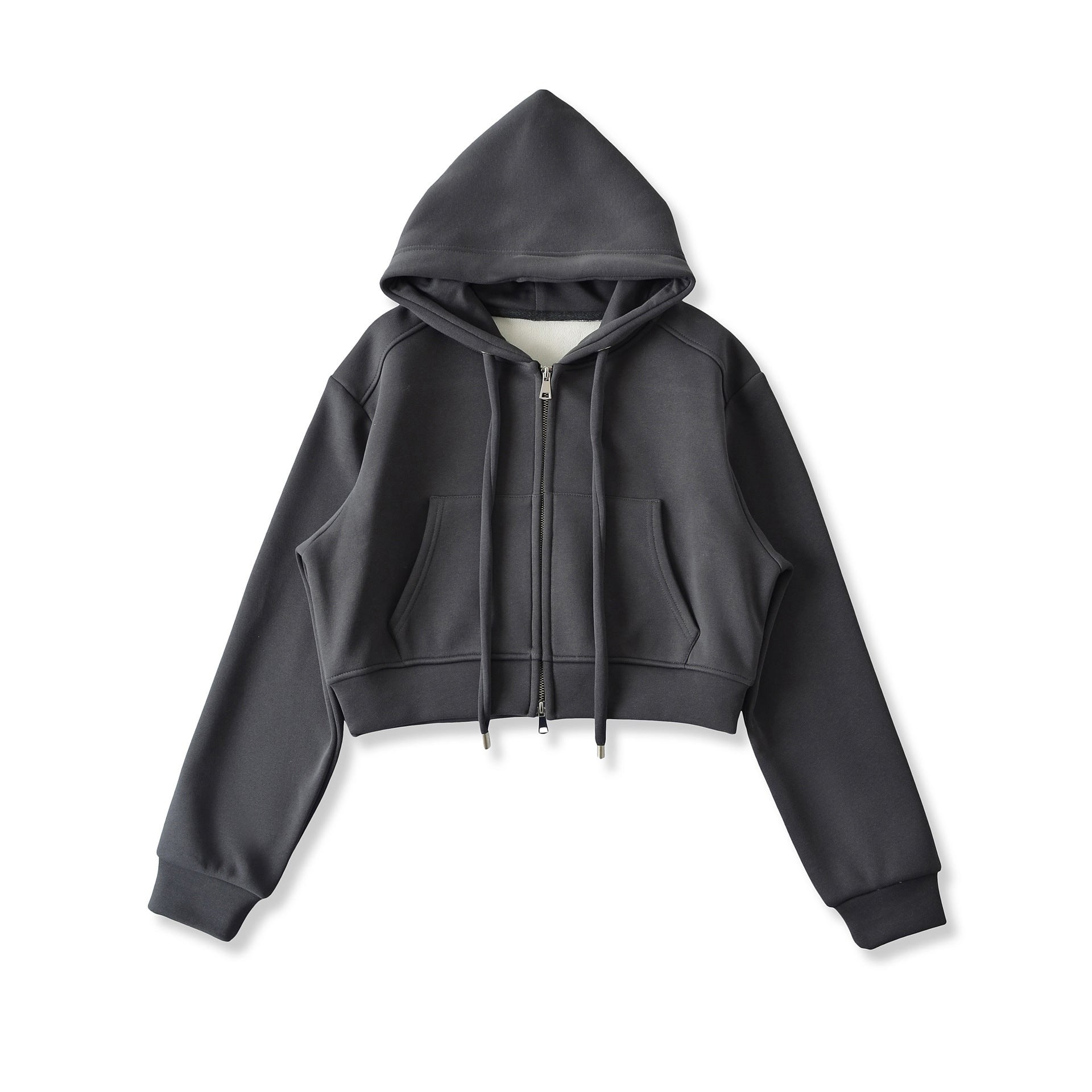 Stylish Polyester Velvet Zip-Up Hoodie– Cozy, Durable & Trendy