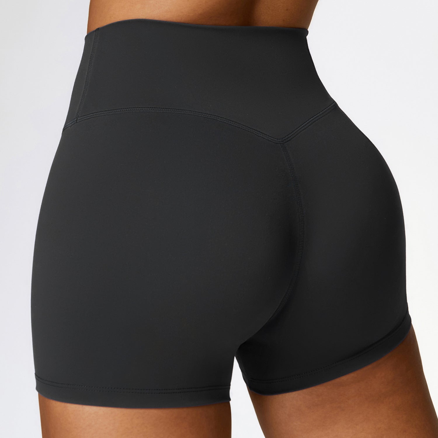 Grinding Shaved Tight Yoga Shorts for Women – High-Waisted, Waist-Cinching, Hip-Lifting Fitness Shorts