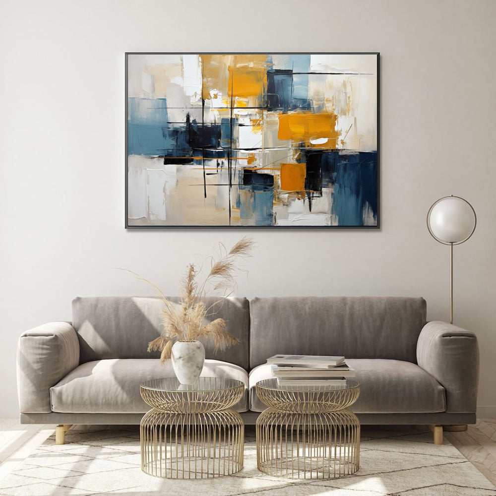 Handmade 3D Textured Abstract Oil Painting on Canvas – Modern Wall Art