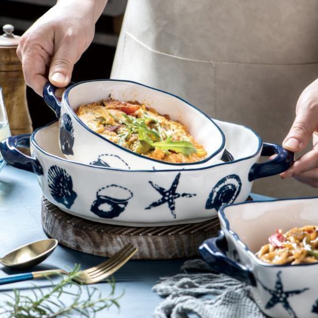 Japanese-Style Bone Porcelain  –  Special Baking Pan