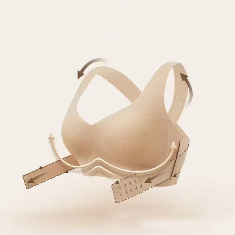 Soutien feminino com correção postural e fecho frontal – Sustentação sem costuras, antiflacidez, suporte para as costas | Soutien modelador confortável e ajustável