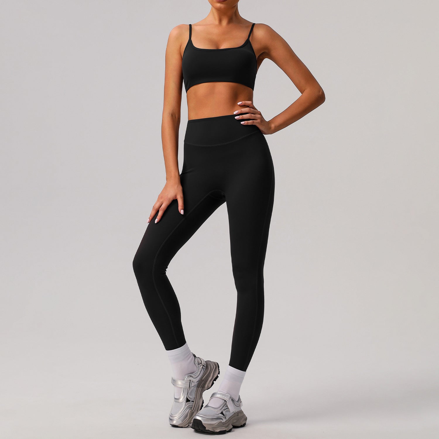 Women’s Activewear Set – Nylon & Spandex Gym Outfit | Leggings & Sport