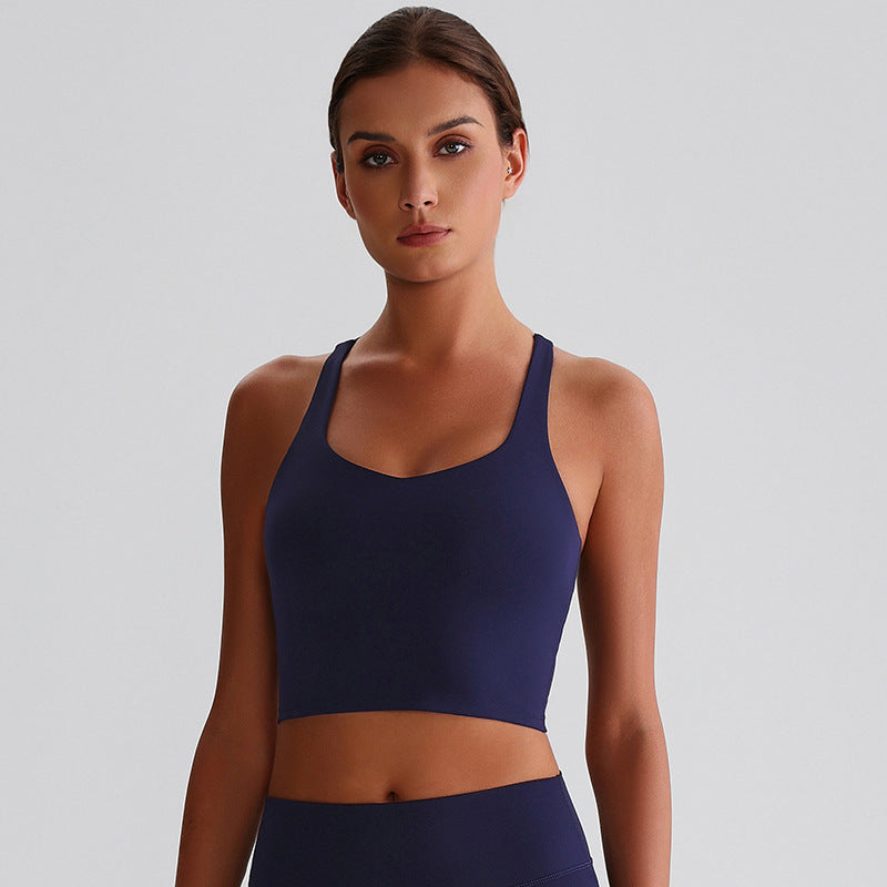 Cross Back Running & Yoga Bra – Super Stretch Support, Breathable Comfort, Multi-Sport Activewear