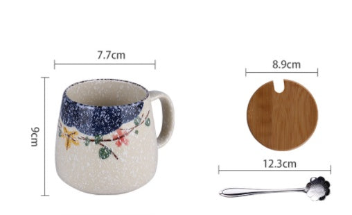 Underglaze Hand-Painted Ceramic Mug – Creative Office & Breakfast Cup