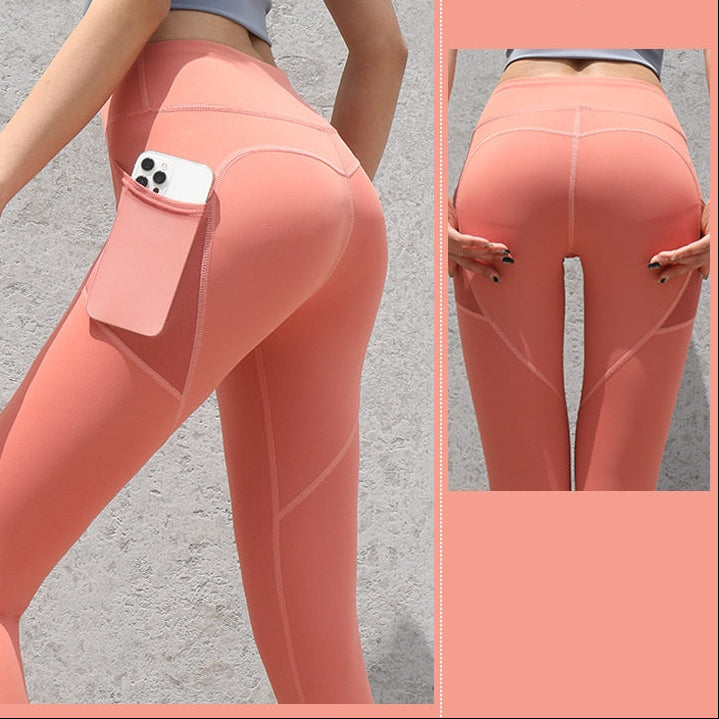 Gym Sport Seamless Leggings for Women with Pockets – High Waist Yoga &amp; Running Pants