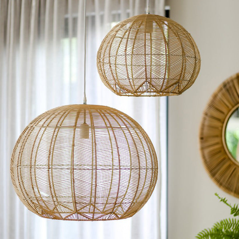 Japanese Zen Rattan Chandelier – Creative Modern Design Lighting