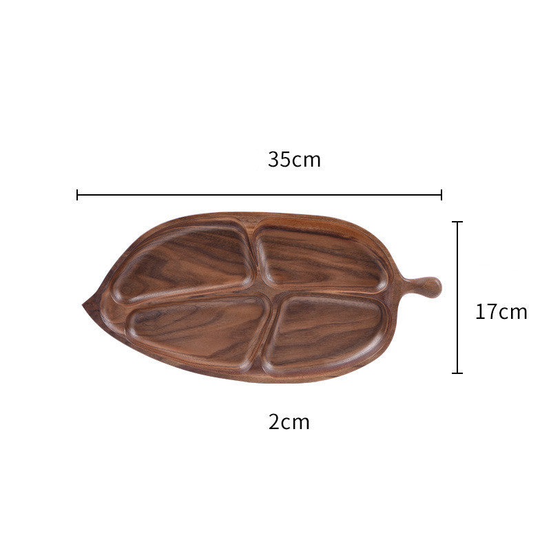 Luxury Wooden Fruit Plate – Fish, Leaf & Square Design Serving Tray