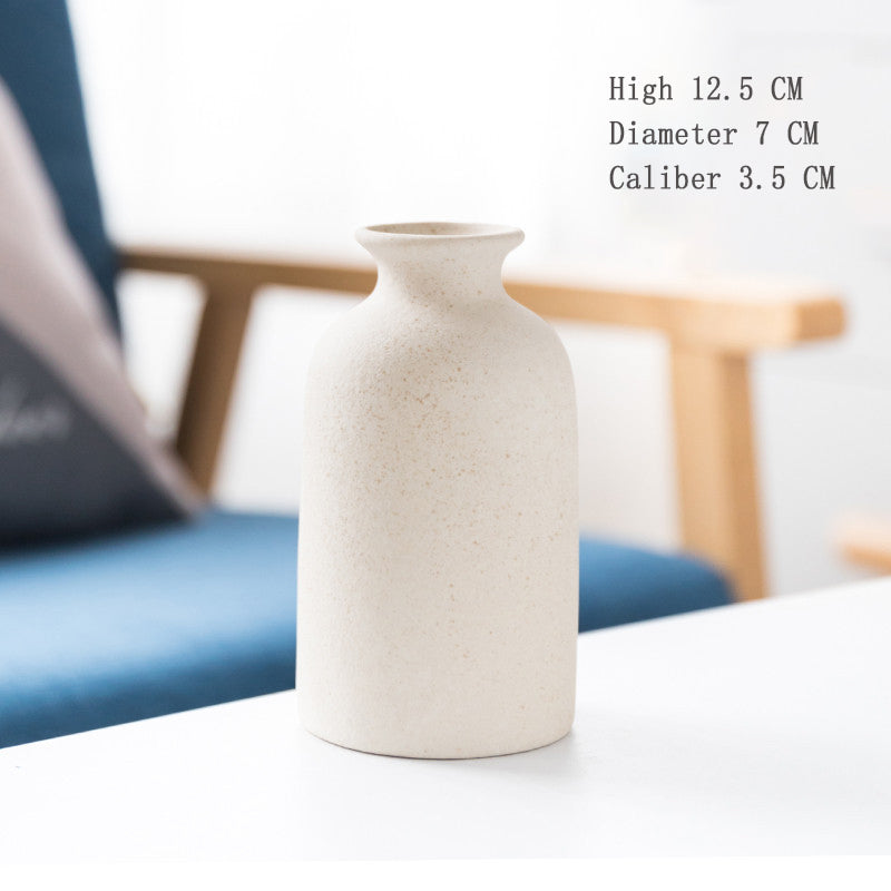Nordic Ceramic Vase – Handmade Minimalist Flower Vase for Home & Office Decor