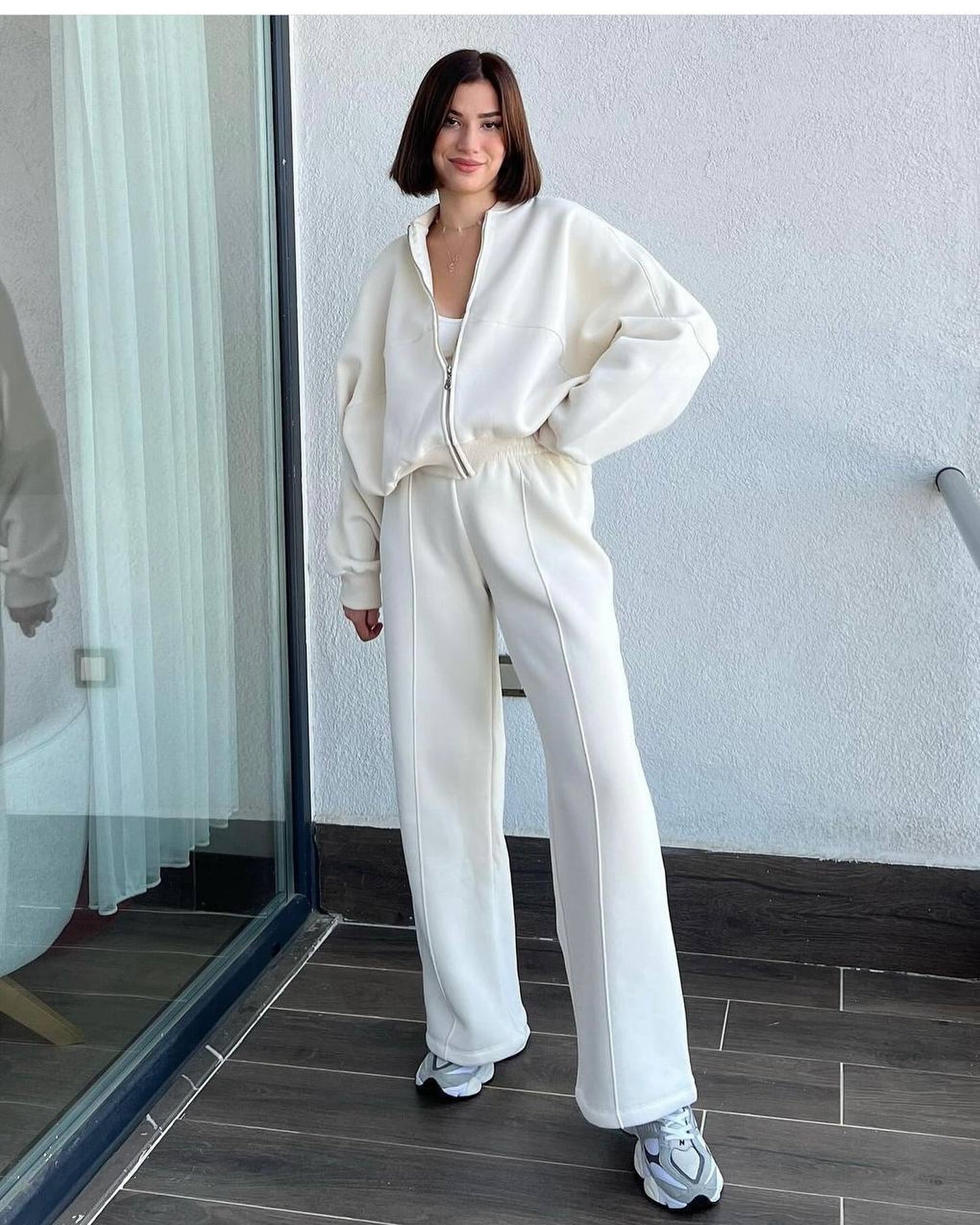 Women’s Long-Sleeve Lounge Set – Soft Top & Trousers | Comfortable Two-Piece Outfit