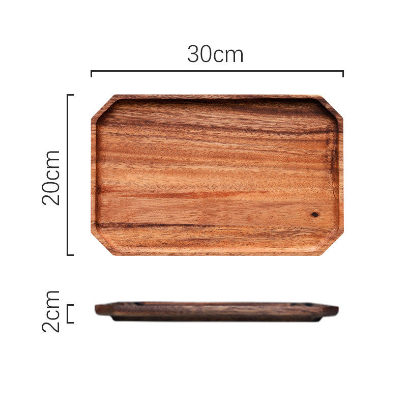 Acacia Wood Octagonal Plate – Durable, Natural Serving Tray