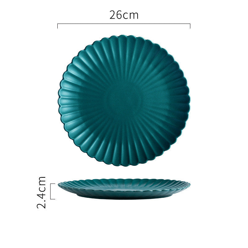Porcelain Tea Plate – Simple, Round, Heat-Resistant