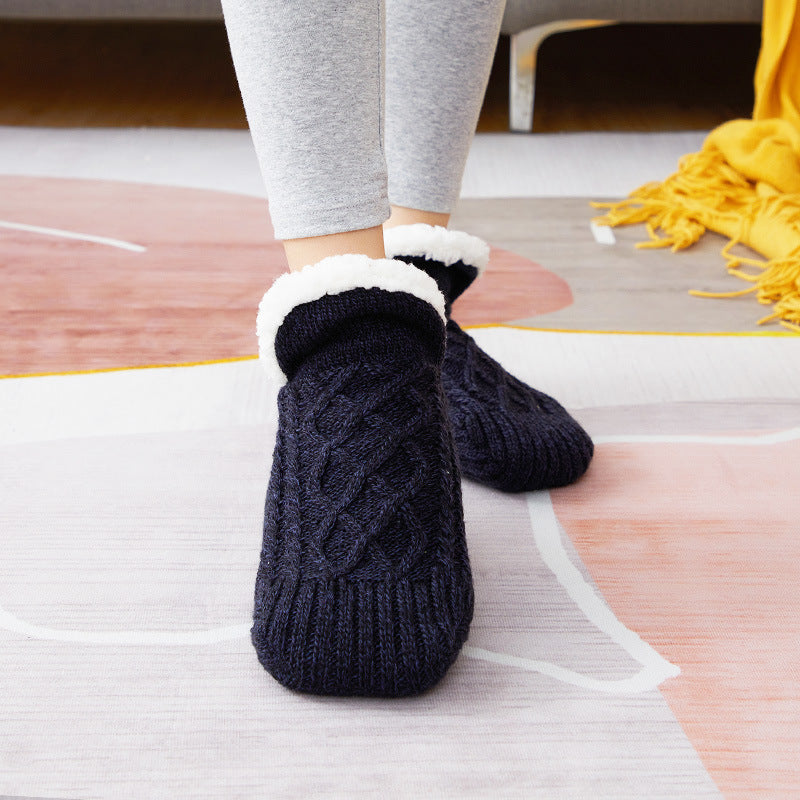 Cozy Indoor Floor Socks – Thick Warm Non-Slip Winter Slipper Socks for Women & Men | Plush Sherpa Fuzzy Home Comfort