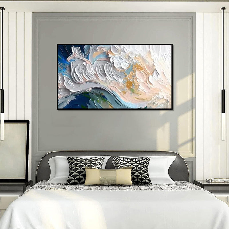 Handmade Modern Landscape Oil Painting on Canvas – Unframed Wall Art