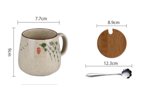 Underglaze Hand-Painted Ceramic Mug – Creative Office & Breakfast Cup