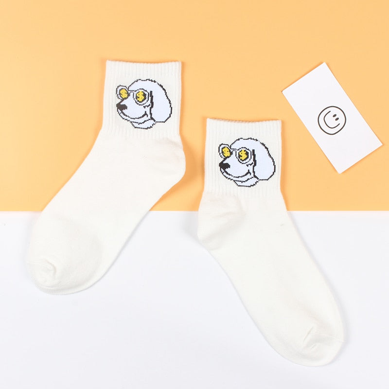 Harajuku Cute Emoji Socks for Women – Cartoon Cotton Short Socks | Fashion, Hipster, Creative & Comfortable