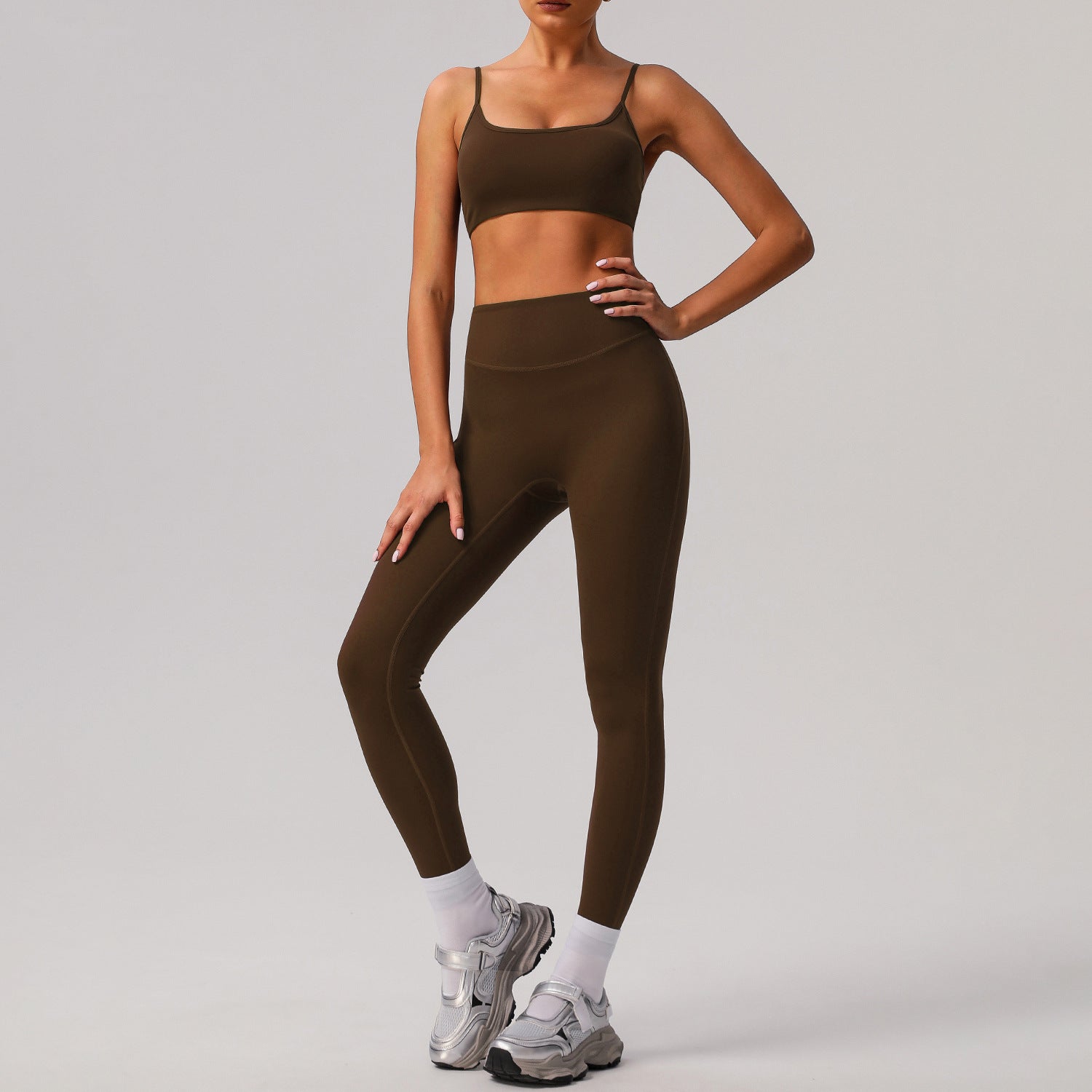 Women’s Activewear Set – Nylon & Spandex Gym Outfit | Leggings & Sport