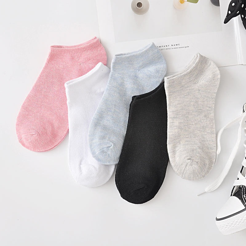Women's Breathable Cotton Casual Ankle Socks – Multicolor, Sweat-Absorbing, Soft & Durable