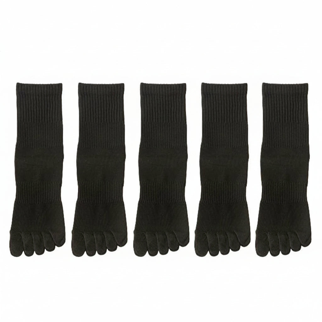 5 Pairs Women’s Five-Finger Cotton Socks – Breathable, Antibacterial Split Toe Socks for Everyday Comfort