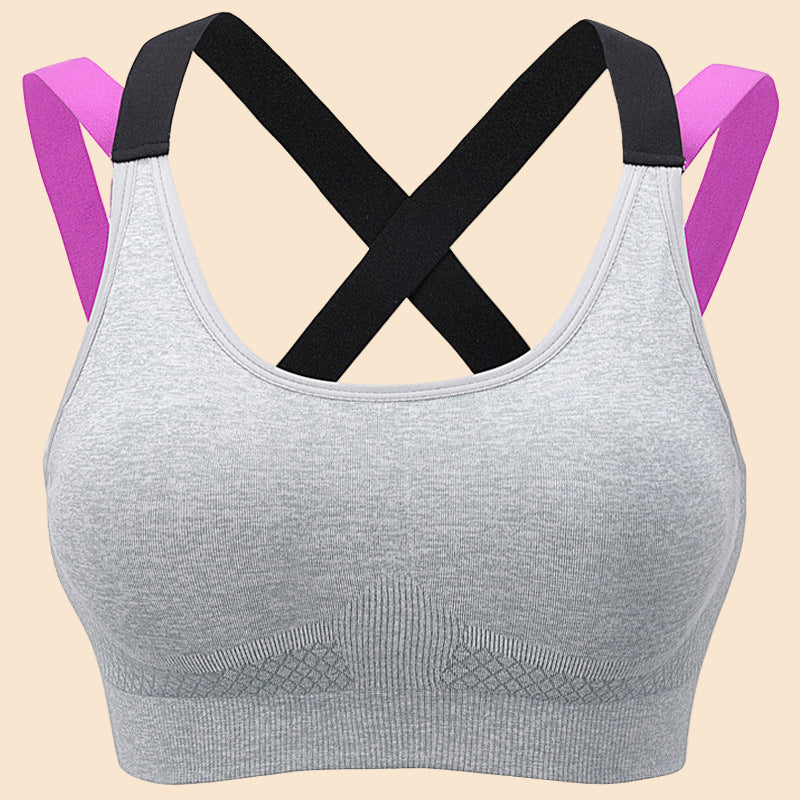 Soutien desportivo feminino para ioga, corrida e fitness – com suporte, respirável e com um bonito design nas costas.