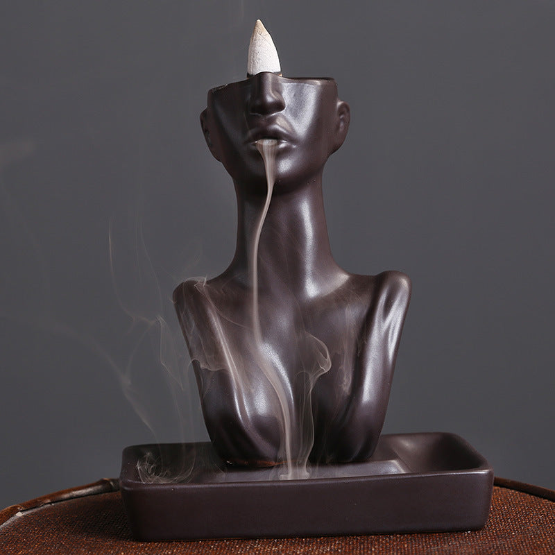 Creative Ceramic Beauty Incense Burner – Porcelain Meditation & Wellness Ritual Censer