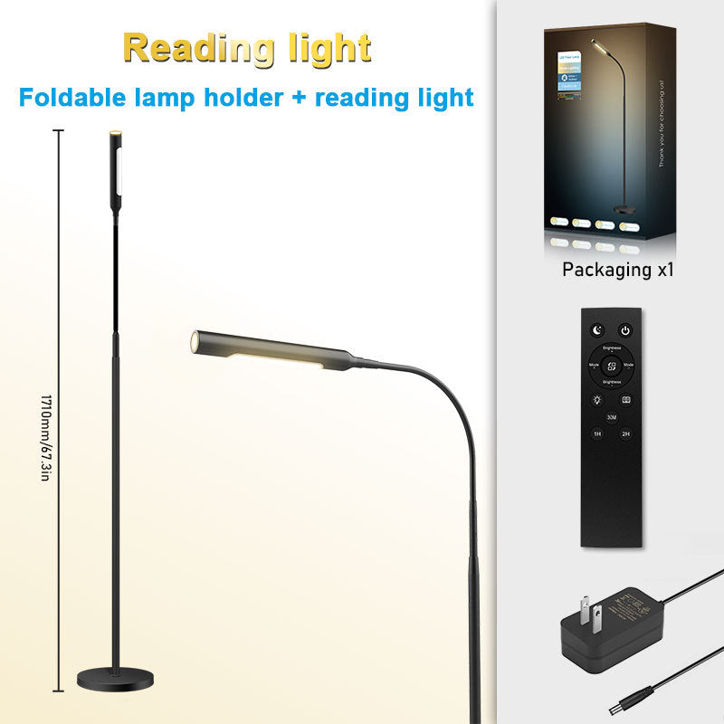 Modern Adjustable Reading Floor Lamp – Warm Light Sofa Lamp with Remote Control