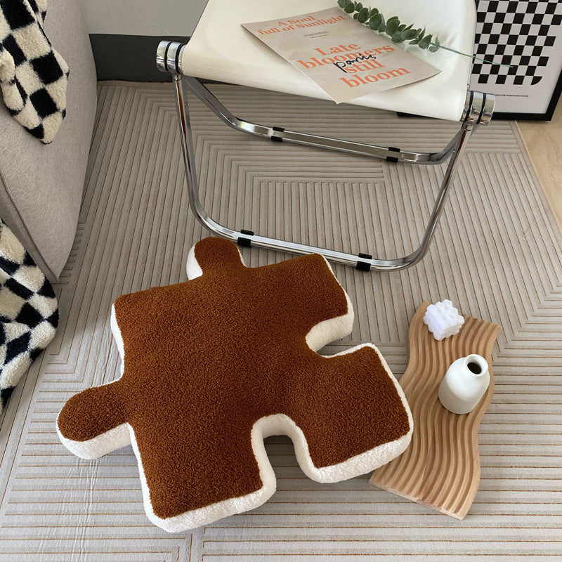 Puzzle Plush Seat Cushion – Soft & Cozy Scandinavian Floor Pillow