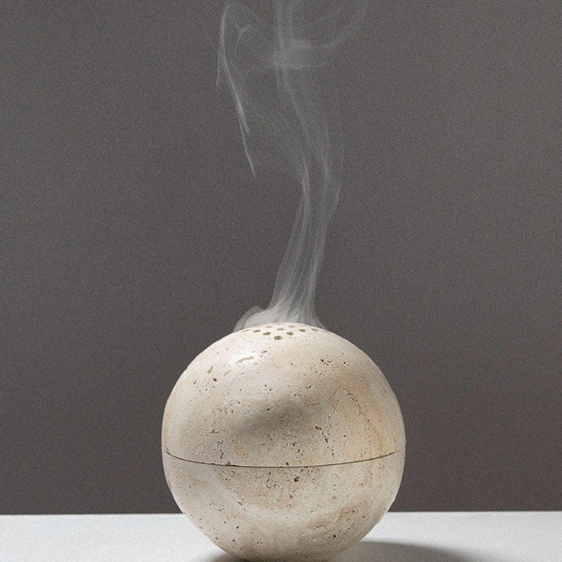 Marble Stone Incense Burner – Natural Wellness & Meditation Ritual Home Décor