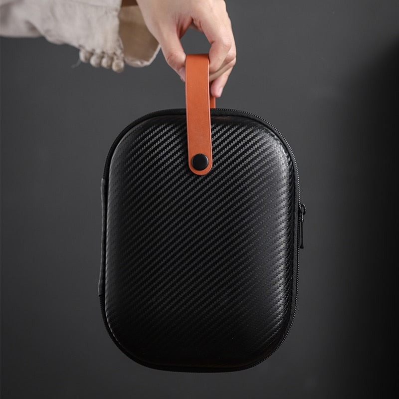 Sand Tea Cups Ceramic Portable Teapot Set – Outdoor Travel  Fu Tea Set Gift